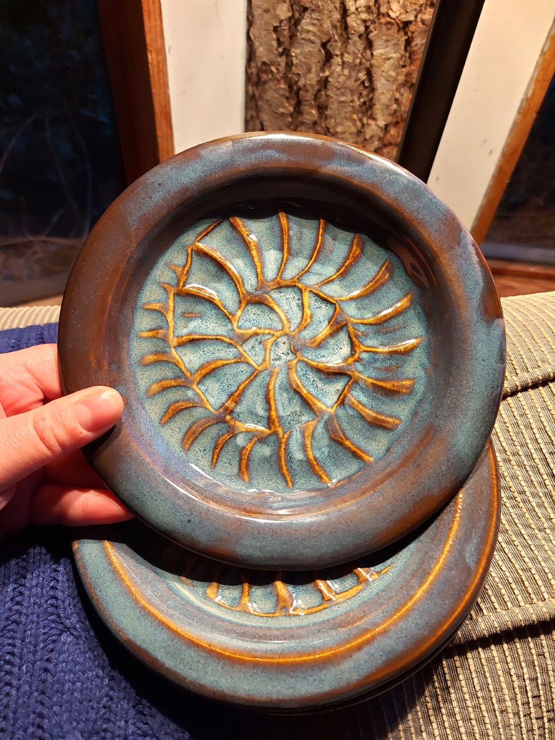 Carved Ammonite Plates