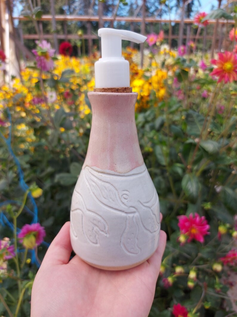 Carved Soap Bottle