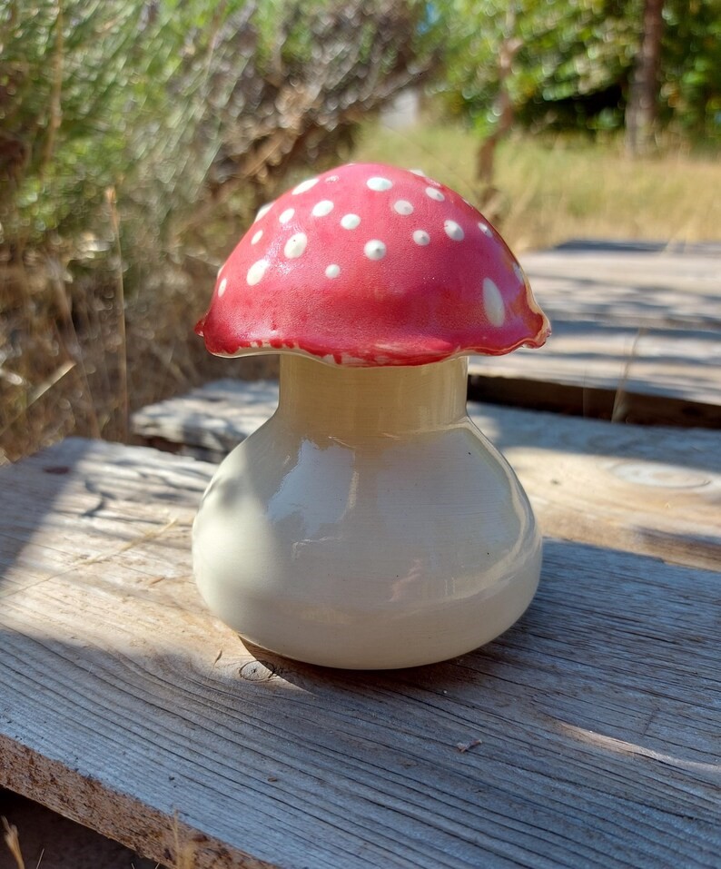 Ceramic Mushroom Bottle